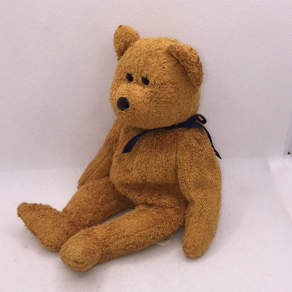 Ty Fuzz Brown Teddy Bear Beanie Baby 8” - Picture 7 of 7